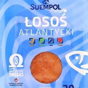 Łosoś atlantycki filet wędzony plastry 200g Suempol