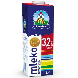 Mleko Łowickie UHT 3,2% 1l 12szt./k. OSM Łowicz