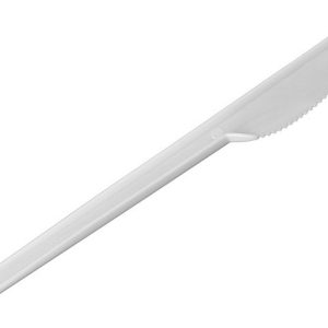 Noże plastikowe białe 100szt. Gabi-Plast