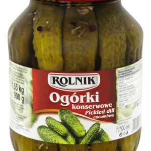 Ogórki konserwowe 1700ml/1500g/840g 6szt. Rolnik