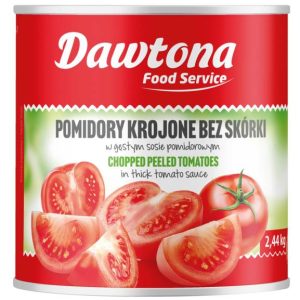 Pomidory krojone bez skóry 2440g/1465g Dawtona
