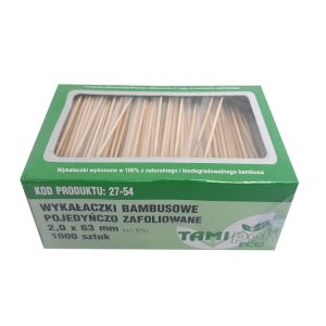 Wykałaczki bambusowe w foli 1000szt. Gabi-Plast