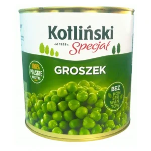 Groszek konserwowy 2500g/1600g puszka Kotlin