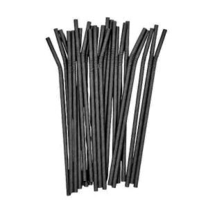 ECO słomki papierowe łamane czarne 250szt. Gabi-Plast